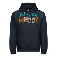 Navy Western Just A Little Moody Cow Urban Hoodie - LillyAllenDesigns