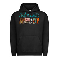 Pigment Black Western Just A Little Moody Cow Urban Hoodie - LillyAllenDesigns