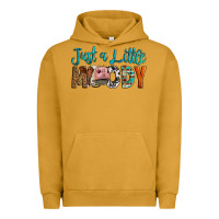 Pigment Peanut Butter Western Just A Little Moody Cow Urban Hoodie - LillyAllenDesigns