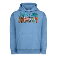 Pigment Pebble Blue Western Just A Little Moody Cow Urban Hoodie - LillyAllenDesigns