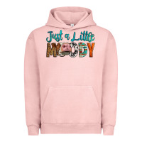 Pigment Salmon Western Just A Little Moody Cow Urban Hoodie - LillyAllenDesigns