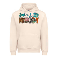Sandshell Western Just A Little Moody Cow Urban Hoodie - LillyAllenDesigns