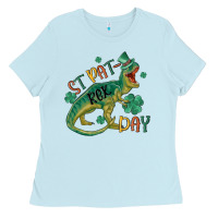 Baby Blue st patrex day Ladies Tee - MaliasSmallBusiness