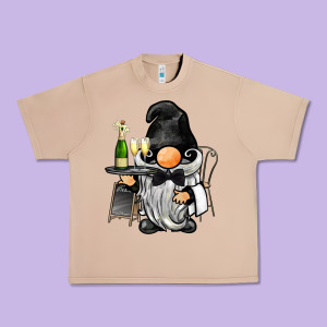Waiter Gnome Urban Heavy Tee Designed By Barkaloodesign