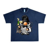 Navy waiter gnome Urban Heavy Tee - BarkalooDesign