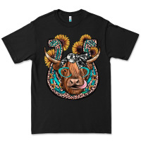 Black highland cow horseshoe Premium Tee - JahusDesignShop