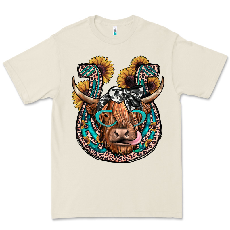 Highland Cow Horseshoe Premium Tee by JahusDesignShop | Teevron