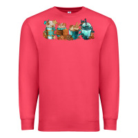 Cardinal Winter Coffee Cups Premium Sweatshirt - FaDigitalArtStudio