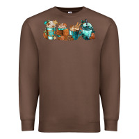 Chestnut Winter Coffee Cups Premium Sweatshirt - FaDigitalArtStudio