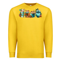 Lemon Winter Coffee Cups Premium Sweatshirt - FaDigitalArtStudio