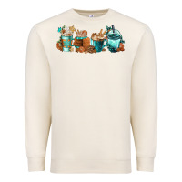 Sandshell Winter Coffee Cups Premium Sweatshirt - FaDigitalArtStudio