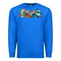 True Royal Winter Coffee Cups Premium Sweatshirt - FaDigitalArtStudio