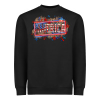 Black America Heavyweight Sweatshirt - HowdyJamesFarm