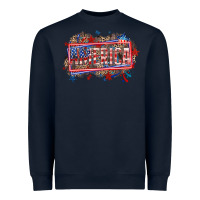 Navy America Heavyweight Sweatshirt - HowdyJamesFarm