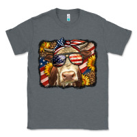 Charcoal Heather Western 4th Of July Cow Background Classic Tee - LillyAllenDesigns