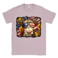 Lilac Western 4th Of July Cow Background Classic Tee - LillyAllenDesigns
