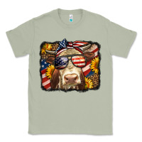 Matcha Western 4th Of July Cow Background Classic Tee - LillyAllenDesigns