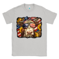 Moon Dust Western 4th Of July Cow Background Classic Tee - LillyAllenDesigns