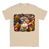Mushroom Western 4th Of July Cow Background Classic Tee - LillyAllenDesigns
