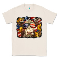 Natural Western 4th Of July Cow Background Classic Tee - LillyAllenDesigns