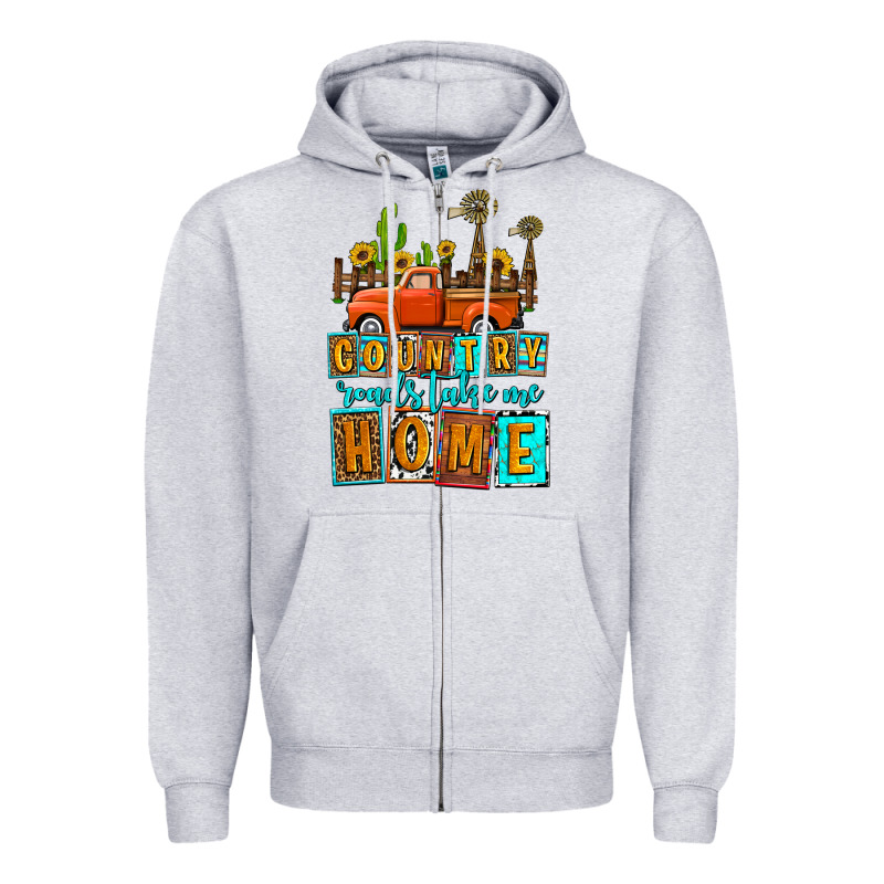 Country Roads Take Me Home Olivia Zipper Hoodie by OliviaCreatesArt | Teevron