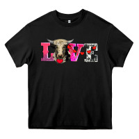 Black love with holstein cow Heavy Core Tee - AdoDesignShop