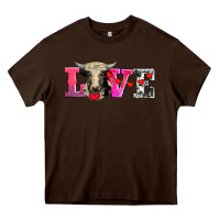 Chocolate Brown love with holstein cow Heavy Core Tee - AdoDesignShop