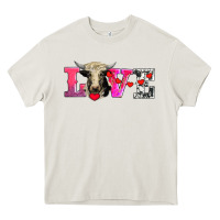 Cream love with holstein cow Heavy Core Tee - AdoDesignShop