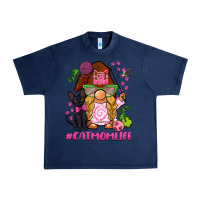 Navy cat mom  life gnome Urban Heavy Tee - BarkalooDesign