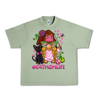 Oil Green cat mom  life gnome Urban Heavy Tee - BarkalooDesign