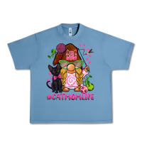 Pebble Blue cat mom  life gnome Urban Heavy Tee - BarkalooDesign