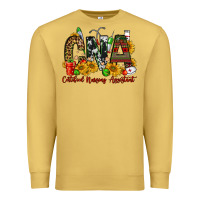 Antique Gold christmas cna certified nursing assistant Premium Sweatshirt - FaDigitalArtStudio