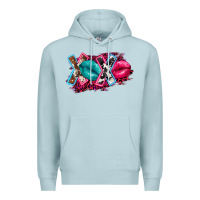 Blue Mist Western xoxo Premium Hoodie - FaDigitalArtStudio