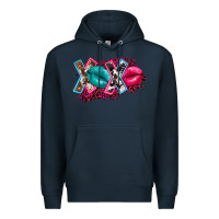 Navy Western xoxo Premium Hoodie - FaDigitalArtStudio