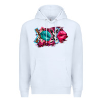 White Western xoxo Premium Hoodie - FaDigitalArtStudio