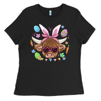 Black easter cow Ladies Tee - MaliasSmallBusiness