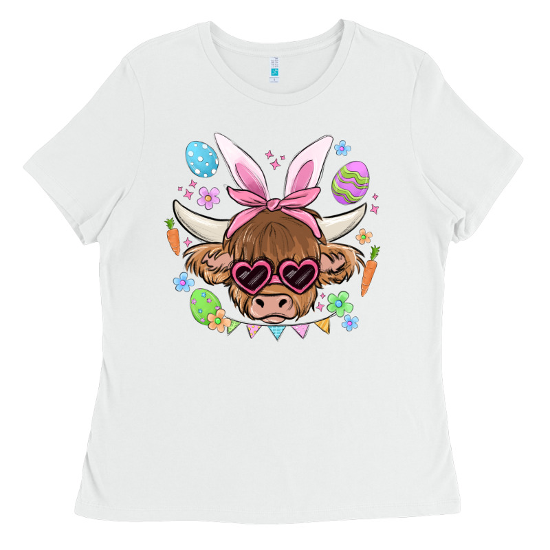 Easter Cow Ladies Tee by MaliasSmallBusiness | Teevron