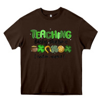 Chocolate Brown teaching lucky charms Heavy Core Tee - MaliasSmallBusiness