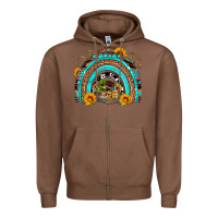 Chestnut easter rainbow olivia Zipper Hoodie - OliviaCreatesArt
