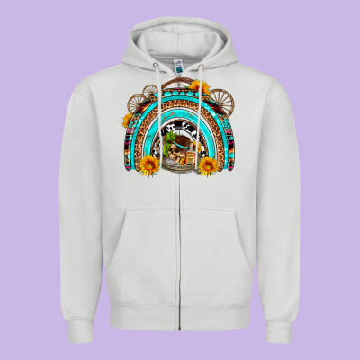Easter Rainbow Olivia Zipper Hoodie Designed By Oliviacreatesart