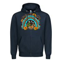 Navy easter rainbow olivia Zipper Hoodie - OliviaCreatesArt