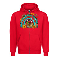 Red easter rainbow olivia Zipper Hoodie - OliviaCreatesArt