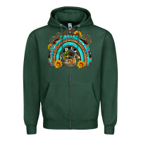 Sports Green easter rainbow olivia Zipper Hoodie - OliviaCreatesArt