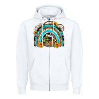 White easter rainbow olivia Zipper Hoodie - OliviaCreatesArt