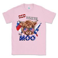 Bubblegum Pink Red White And Moo Cow Classic Tee - RanaPortraitStore