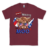 Burgundy Red White And Moo Cow Classic Tee - RanaPortraitStore
