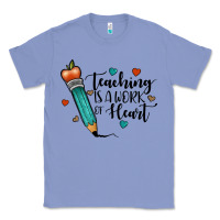 Colony Blue teaching i̇s a work of heart Classic Tee - JahusDesignShop