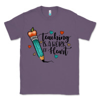 Lavender teaching i̇s a work of heart Classic Tee - JahusDesignShop