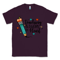 Plum teaching i̇s a work of heart Classic Tee - JahusDesignShop