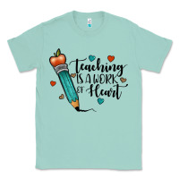 Seafoam teaching i̇s a work of heart Classic Tee - JahusDesignShop